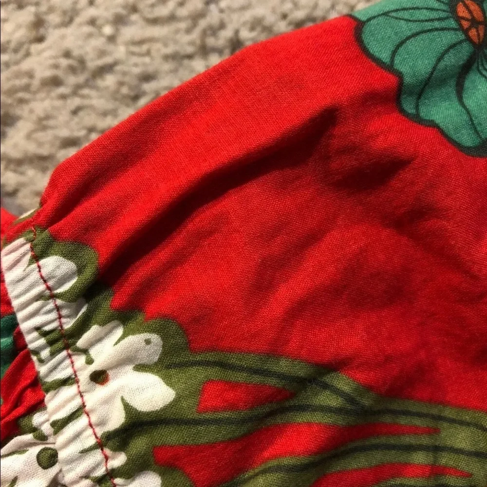Little minis toddler girls 4T red Hawaiian dress